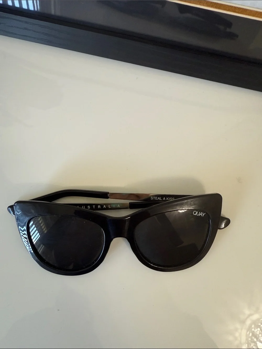 Quay Australia Black Cat Eye Sunglasses